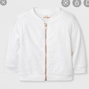 Cat & Jack White Eyelet Jacket